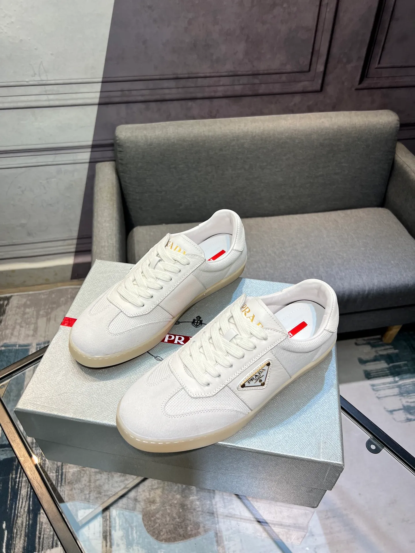 Men's shoes 💰540 [PRADA] Men's shoes are popular in the counter, official website synchronization, 1 high-quality shipment ✔️ Original frosted cowhide + cowhide lining, 1🆚1 replica, original sole, 38-45 (45 customized, non-refundable)